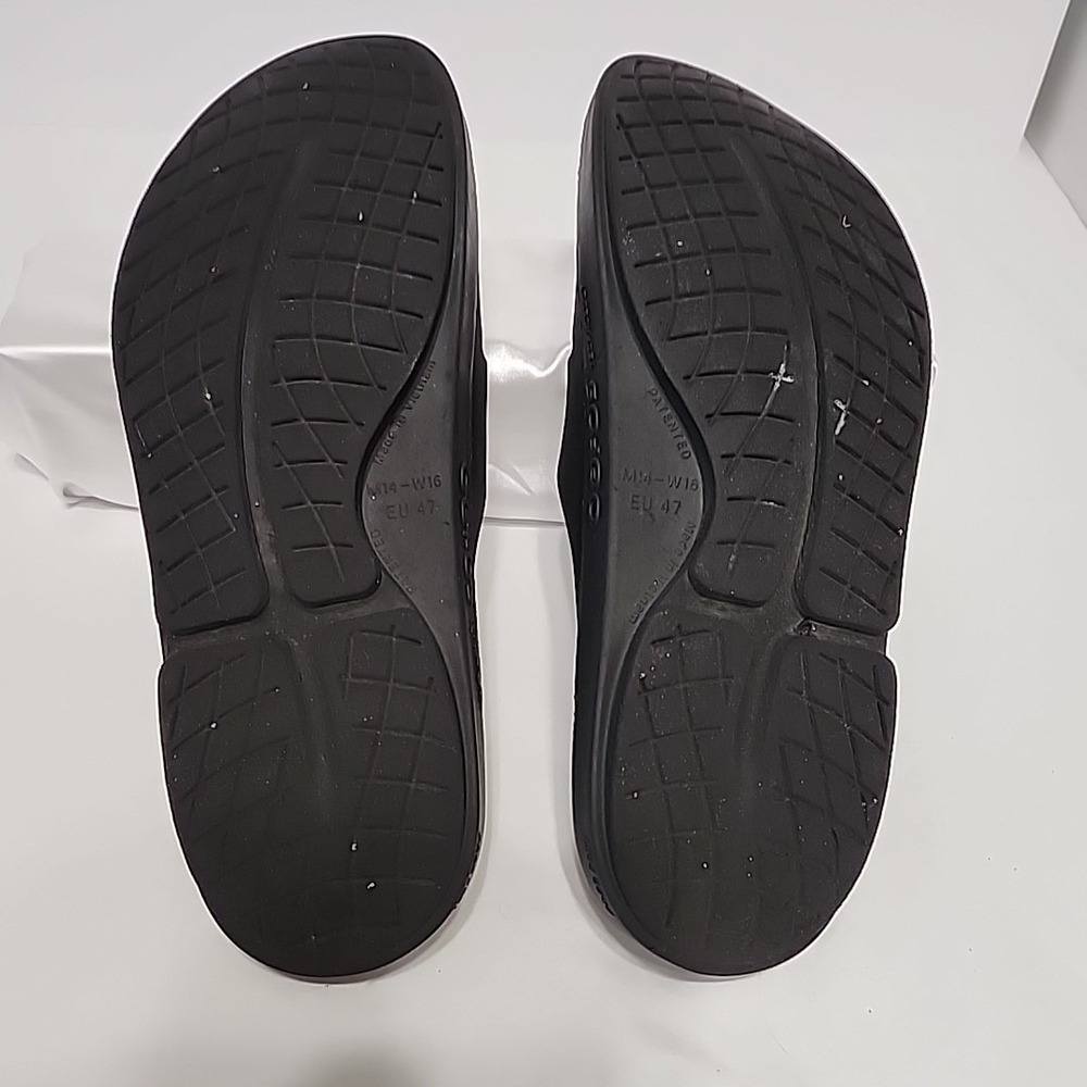 Oofos Ooahh Sport Slides Slip On Sandals Mens 14 EU‎ 47 Black - Picture 3 of 5